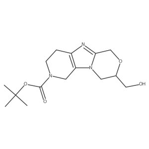 7H-Pyrido[4a(2),3a(2):4,5]imidazo[2,1-c][1,4]oxazine-7-carboxylic acid, 1,3,4,6,8,9-hexahydro-3-(hydroxymethyl)-, 1,1-dimethylethyl ester结构式