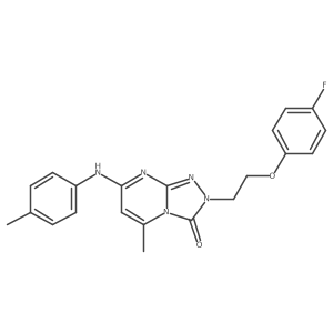 2-(2-(4-fluorophenoxy)ethyl)-5-methyl-7-(p-tolylamino)-[1,2,4]triazolo[4,3-a]pyrimidin-3(2H)-one结构式