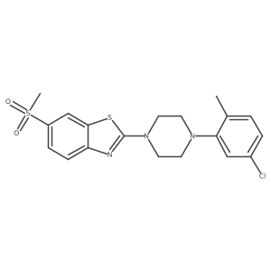 2-(4-(5-Chloro-2-methylphenyl)piperazin-1-yl)-6-(methylsulfonyl)benzo[d]thiazole结构式