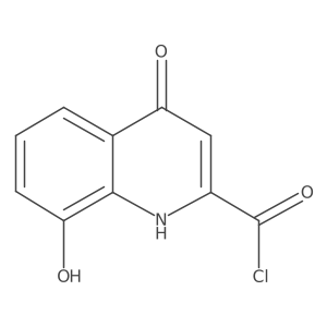 8-hydroxy-4-oxo-1H-quinoline-2-carbonyl chloride结构式