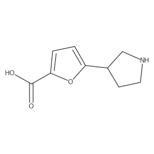 2-Furancarboxylic acid, 5-(3-pyrrolidinyl)-结构式