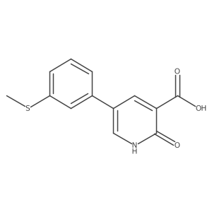 2-Hydroxy-5-(3-methylthiophenyl)nicotinic acid Structure