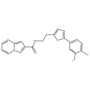 N-(2-(5-(3,4-dichlorophenyl)furan-2-yl)ethyl)pyrazolo[1,5-a]pyrimidine-2-carboxamide Structure