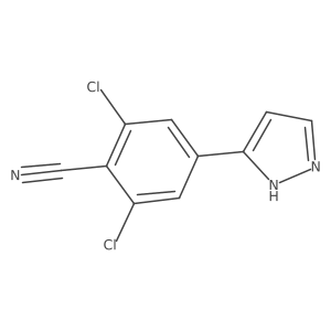 2,6-Dichloro-4-(1H-pyrazol-3-yl)benzonitrile Structure