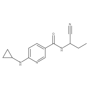 N-(1-cyanopropyl)-6-(cyclopropylamino)pyridine-3-carboxamide结构式