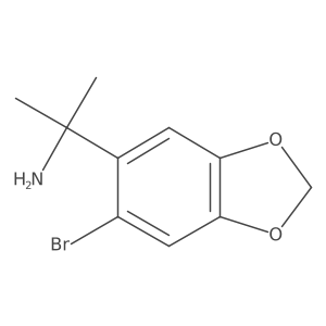 2-(6-Bromo-1,3-dioxaindan-5-yl)propan-2-amine结构式
