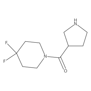 4,4-Difluoro-1-[(3S)-pyrrolidine-3-carbonyl]piperidine结构式