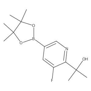 2-(3-Fluoro-5-(4,4,5,5-tetramethyl-1,3,2-dioxaborolan-2-yl)pyridin-2-yl)propan-2-ol Structure
