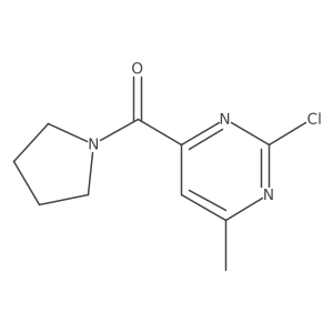 (2-Chloro-6-methylpyrimidin-4-yl)(pyrrolidin-1-yl)methanone结构式