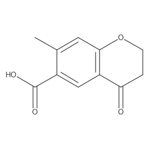 7-Methyl-4-oxochromane-6-carboxylic acid结构式