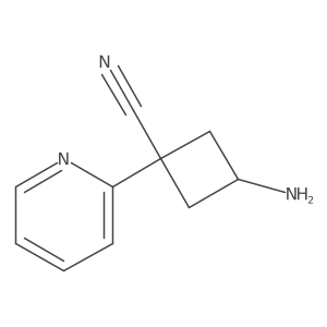 3-Amino-1-(pyridin-2-yl)cyclobutanecarbonitrile Structure