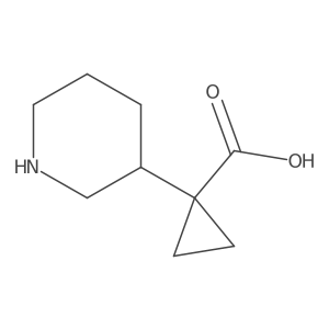 1-(3-piperidyl)cyclopropanecarboxylic acid Structure
