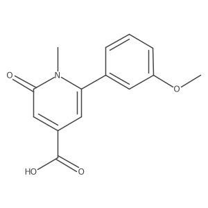 6-(3-Methoxyphenyl)-1-methyl-2-oxo-1,2-dihydropyridine-4-carboxylic acid结构式