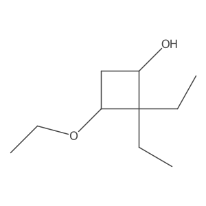 3-Ethoxy-2,2-diethylcyclobutan-1-ol结构式