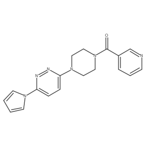 (4-(6-(1H-pyrrol-1-yl)pyridazin-3-yl)piperazin-1-yl)(pyridin-3-yl)methanone结构式
