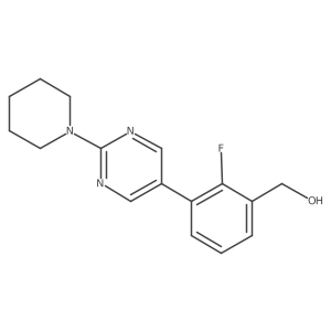 2-Fluoro-3-[2-(1-piperidinyl)-5-pyrimidinyl]benzenemethanol Structure