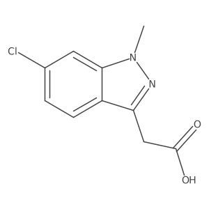 (6-Chloro-1-methyl-1H-indazol-3-yl)acetic acid结构式