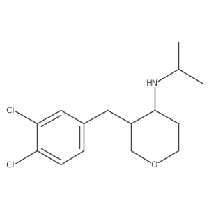 3-(3,4-dichlorobenzyl)-N-isopropyltetrahydro-2H-pyran-4-amine结构式