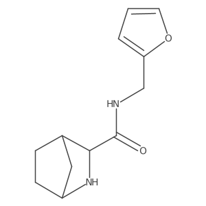(3S)-N-(Furan-2-ylmethyl)-2-azabicyclo[2.2.1]heptane-3-carboxamide结构式