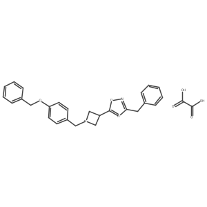 3-Benzyl-5-(1-(4-(benzyloxy)benzyl)azetidin-3-yl)-1,2,4-oxadiazole oxalate结构式