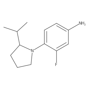 3-Fluoro-4-[2-(propan-2-yl)pyrrolidin-1-yl]aniline结构式