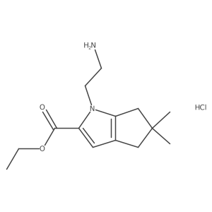 Ethyl 1-(2-Aminoethyl)-5,5-dimethyl-1,4,5,6-tetrahydrocyclopenta[b]pyrrole-2-carboxylate hydrochloride Structure