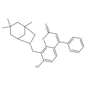 7-hydroxy-4-phenyl-8-[(1,3,3-trimethyl-6-azabicyclo[3.2.1]oct-6-yl)methyl]-2H-chromen-2-one Structure