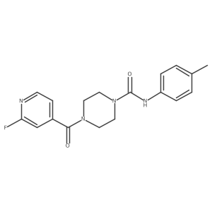 4-(2-Fluoropyridine-4-carbonyl)-N-(4-methylphenyl)piperazine-1-carboxamide结构式