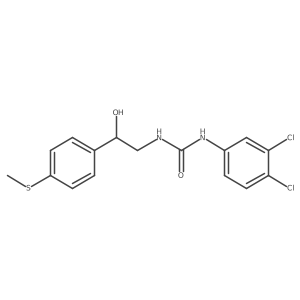 1-(3,4-Dichlorophenyl)-3-(2-hydroxy-2-(4-(methylthio)phenyl)ethyl)urea结构式