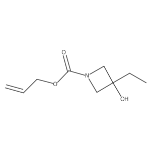 Prop-2-en-1-yl 3-ethyl-3-hydroxyazetidine-1-carboxylate结构式