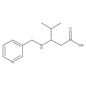 4-Methyl-3-{[(pyridin-3-yl)methyl]amino}pentanoic acid结构式