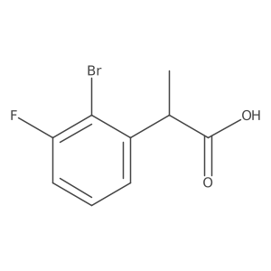 2-(2-Bromo-3-fluorophenyl)propanoic acid结构式