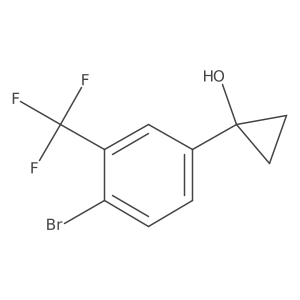 1-[4-Bromo-3-(trifluoromethyl)phenyl]cyclopropan-1-ol Structure