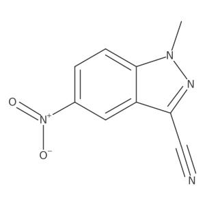 1-methyl-5-nitro-1H-indazole-3-carbonitrile结构式