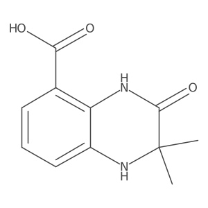 2,2-Dimethyl-3-oxo-1,2,3,4-tetrahydroquinoxaline-5-carboxylic Acid结构式