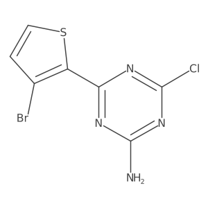 4-(3-Bromothiophen-2-YL)-6-chloro-1,3,5-triazin-2-amine Structure