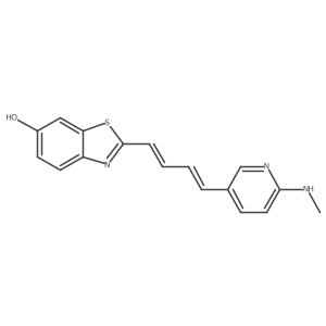 6-Benzothiazolol, 2-((1E,3E)-4-(6-(methyl-11c-amino)-3-pyridinyl)-1,3-butadien-1-yl)-结构式