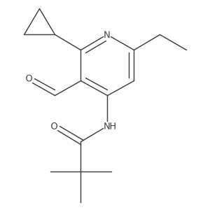 N-(2-cyclopropyl-6-ethyl-3-formylpyridin-4-yl)-2,2-dimethylpropanamide Structure