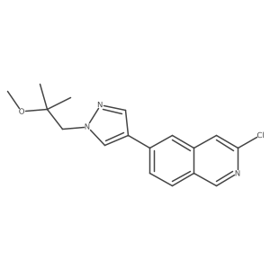 3-Chloro-6-(1-(2-methoxy-2-methylpropyl)-1H-pyrazol-4-yl)isoquinoline结构式