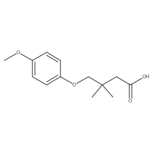 4-(4-Methoxyphenoxy)-3,3-dimethylbutanoic acid结构式