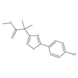 Methyl 2-(2-(4-hydroxyphenyl)thiazol-4-yl)-2-methylpropanoate结构式