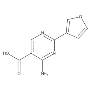 4-Amino-2-(furan-3-yl)pyrimidine-5-carboxylic acid结构式
