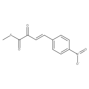 (E)-S-methyl 4-(4-nitrophenyl)-2-oxobut-3-enethioate结构式
