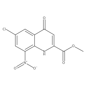 Methyl-6-chloro-8-nitro-4-hydroxy-quinoline-2-carboxylate Structure