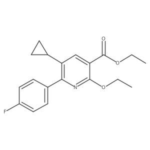 Ethyl 5-cyclopropyl-2-ethoxy-6-(4-fluorophenyl)nicotinate结构式