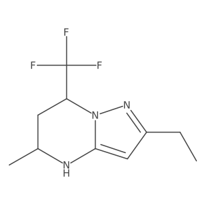 2-ethyl-5-methyl-7-(trifluoromethyl)-4H,5H,6H,7H-pyrazolo[1,5-a]pyrimidine结构式