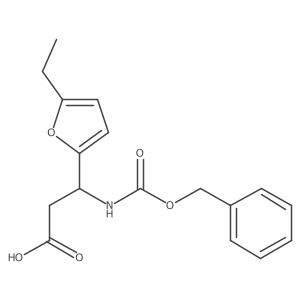 (3S)-3-{[(benzyloxy)carbonyl]amino}-3-(5-ethylfuran-2-yl)propanoic acid结构式