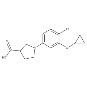 1-(4-Chloro-3-cyclopropoxy-phenyl)-pyrrolidine-3-carboxylic acid结构式