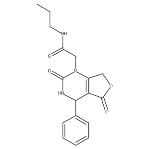 2-(2,5-dioxo-4-phenyl-3,4,5,7-tetrahydrofuro[3,4-d]pyrimidin-1(2H)-yl)-N-propylacetamide结构式