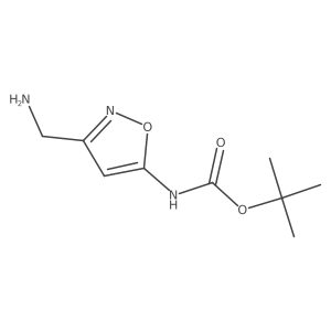 tert-Butyl (3-(aminomethyl)isoxazol-5-yl)carbamate Structure